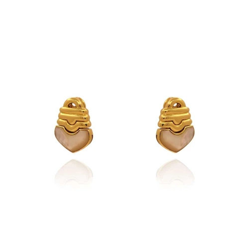 Brincos Ouro 18K E Madrepérolas