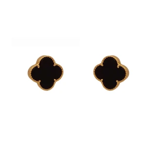 Brincos Ouro 18K E Onix