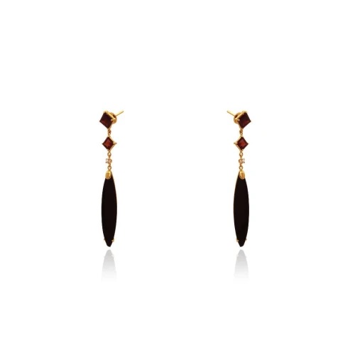 Brincos Ouro 18K E Pedras Brasileiras