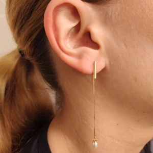 Brincos Ouro 18K E Pérolas Brincos Ouro 18K E Pérolas