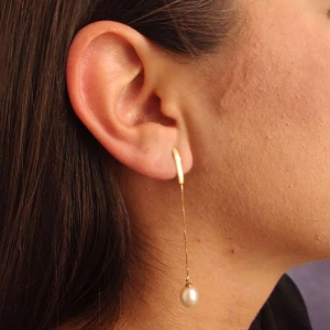 Brincos Ouro 18K E Pérolas