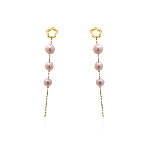 Brincos Ouro 18K E Pérolas