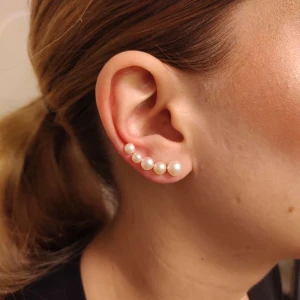 Brincos Ouro 18K E Pérolas