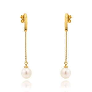 Brincos Ouro 18K E Pérolas