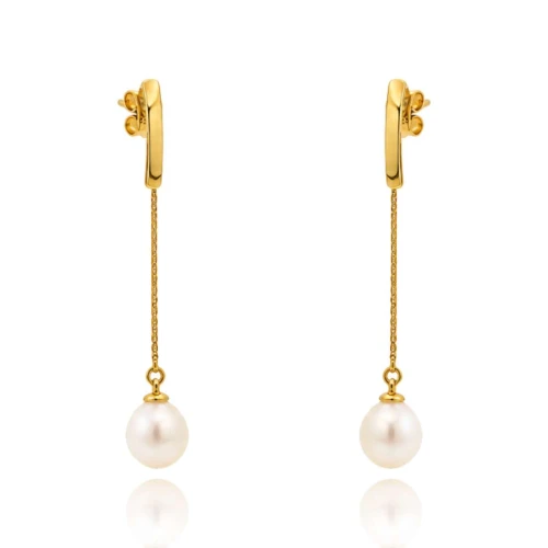 Brincos Ouro 18K E Pérolas