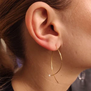 Brincos Ouro 18K E Pérolas