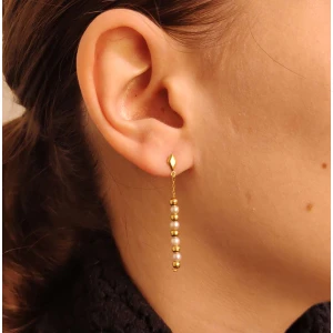 Brincos Ouro 18K E Pérolas