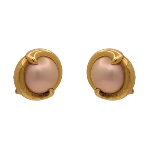 Brincos Ouro 18K E Pérolas