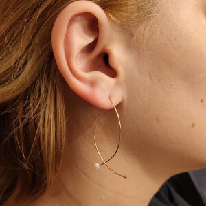 Brincos Ouro 18K E Pérolas