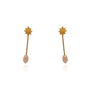 Brincos Ouro 18K E Pérolas