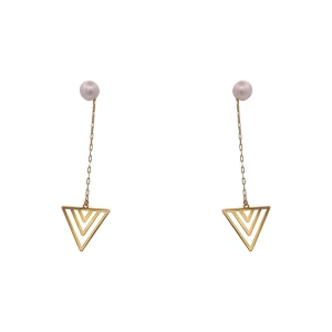 Brincos Ouro 18K E Pérolas