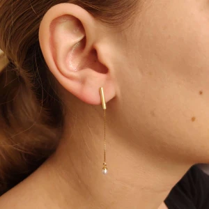 Brincos Ouro 18K E Pérolas