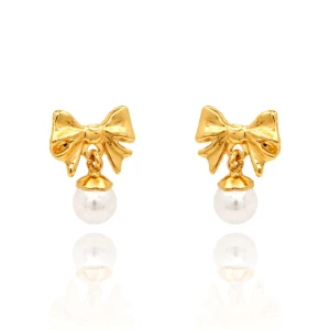 Brincos Ouro 18K E Pérolas