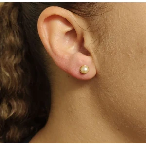 Brincos Ouro 18K E Pérolas