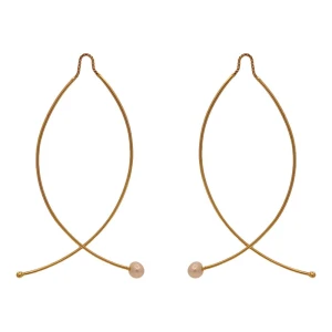 Brincos Ouro 18K E Pérolas