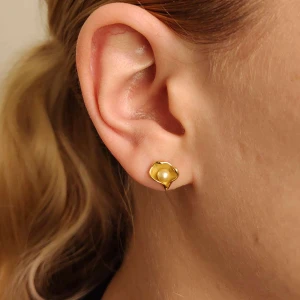 Brincos Ouro 18K E Pérolas