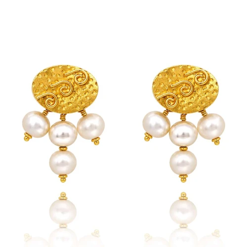 Brincos Ouro 18K E Pérolas