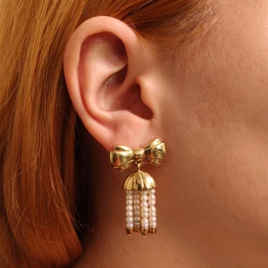 Brincos Ouro 18K E Pérolas Brincos Ouro 18K E Pérolas