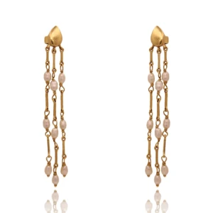 Brincos Ouro 18K E Pérolas