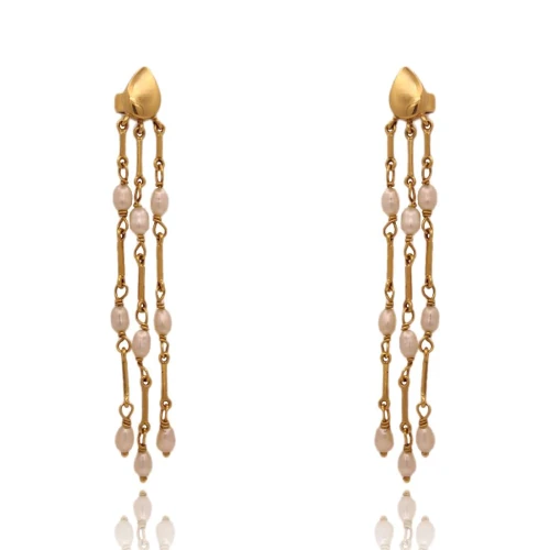 Brincos Ouro 18K E Pérolas
