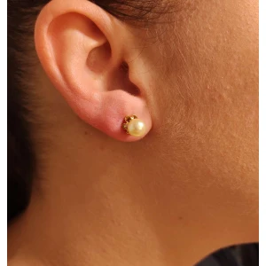 Brincos Ouro 18K E Pérolas