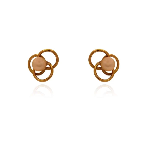 Brincos Ouro 18K E Pérolas