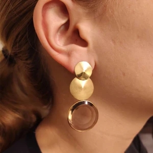 Brincos Ouro 18K E Quartzos