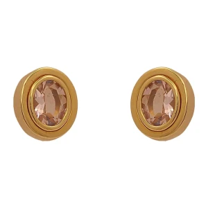 Brincos Ouro 18K E Quartzos