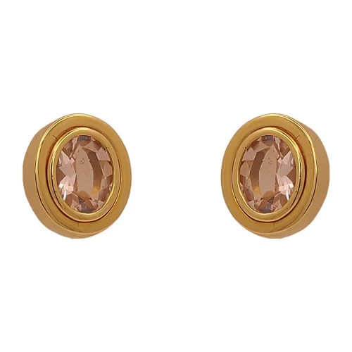 Brincos Ouro 18K E Quartzos