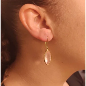 Brincos Ouro 18K E Quartzos