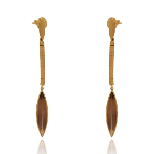 Brincos Ouro 18K E Quartzos
