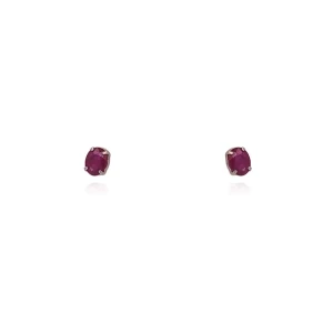 Brincos Ouro 18K E Rubis