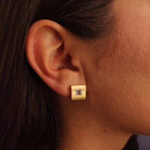 Brincos Ouro 18K E Topázios