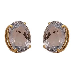 Brincos Ouro 18K E Topázios
