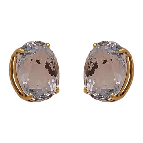 Brincos Ouro 18K E Topázios