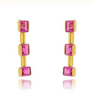 Brincos Ouro 18K E Turmalinas Brincos Ouro 18K E Turmalinas