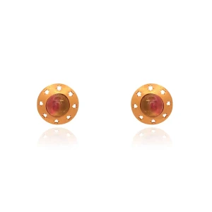 Brincos Ouro 18K E Turmalinas