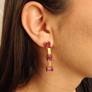Brincos Ouro 18K E Turmalinas Brincos Ouro 18K E Turmalinas
