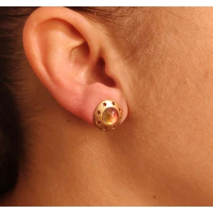 Brincos Ouro 18K E Turmalinas