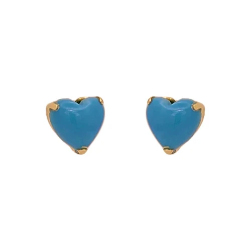 Brincos Ouro 18K E Turquesas