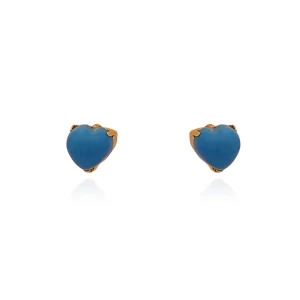 Brincos Ouro 18K E Turquesas