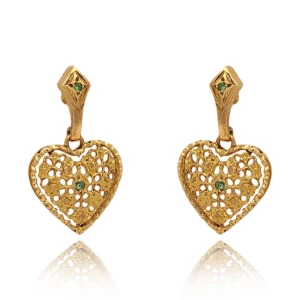 Brincos Ouro 18K, Esmeraldas E Diamantes