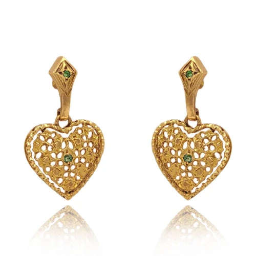Brincos Ouro 18K, Esmeraldas E Diamantes
