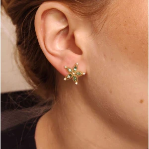 Brincos Ouro 18K, Esmeraldas E Diamantes