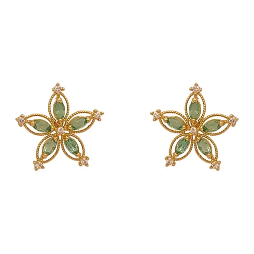 Brincos Ouro 18K, Esmeraldas E Diamantes