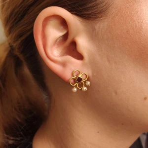 Brincos Ouro 18K, Granadas E Pérolas