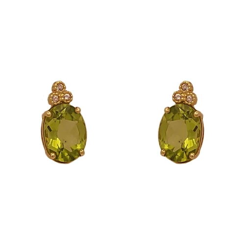Brincos Ouro 18K, Peridotos E Safiras