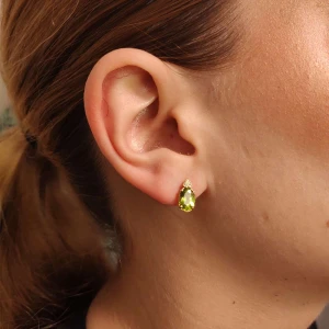 Brincos Ouro 18K, Peridotos E Safiras