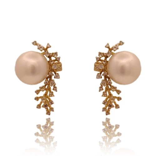 Brincos Ouro 18K, Pérolas E Cristais