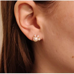 Brincos Ouro 18K, Pérolas E Diamantes